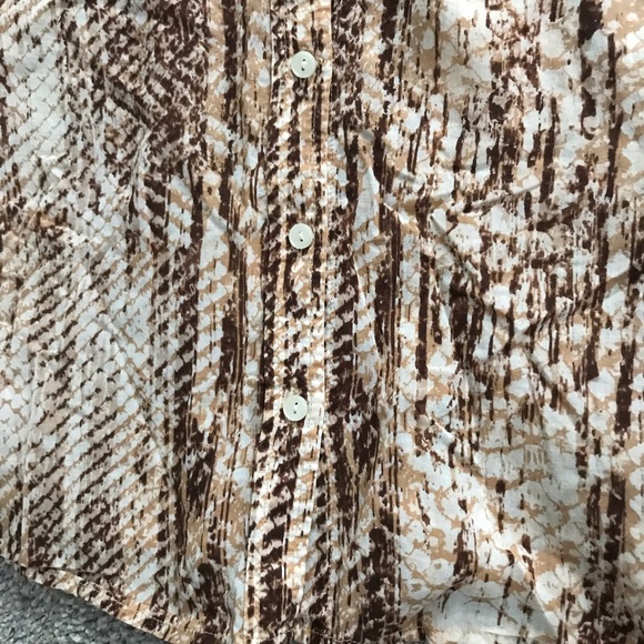 Lucky Brand Snake Print Long Sleeve Cotton Top Sz L - Picture 5 of 11